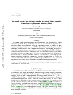 Dynamic clustering for heterophilic stochastic block models with
  time-varying node memberships