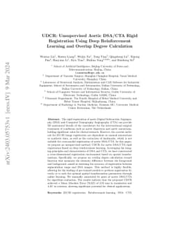 UDCR: Unsupervised Aortic DSA/CTA Rigid Registration Using Deep
  Reinforcement Learning and Overlap Degree Calculation