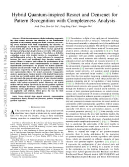 Hybrid Quantum-inspired Resnet and Densenet for Pattern Recognition with
  Completeness Analysis