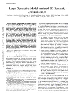 Large Generative Model Assisted 3D Semantic Communication