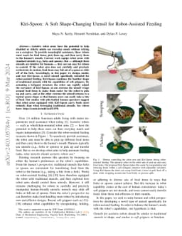 Kiri-Spoon: A Soft Shape-Changing Utensil for Robot-Assisted Feeding