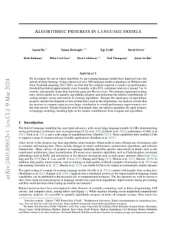 Algorithmic progress in language models