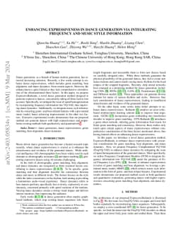 Enhancing Expressiveness in Dance Generation via Integrating Frequency
  and Music Style Information
