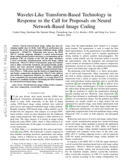Wavelet-Like Transform-Based Technology in Response to the Call for
  Proposals on Neural Network-Based Image Coding
