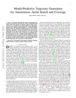 Model-Predictive Trajectory Generation for Aerial Search and Coverage