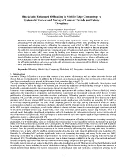 Blockchain-Enhanced Offloading in Mobile Edge Computing: A Systematic
  Review and Survey of Current Trends and Future Directions
