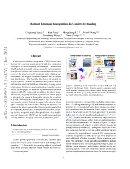 Robust Emotion Recognition in Context Debiasing