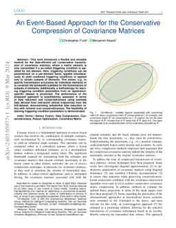 An Event-Based Approach for the Conservative Compression of Covariance
  Matrices