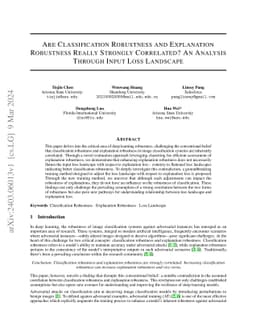 Are Classification Robustness and Explanation Robustness Really Strongly
  Correlated? An Analysis Through Input Loss Landscape