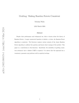 Grafting: Making Random Forests Consistent