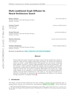 Multi-conditioned Graph Diffusion for Neural Architecture Search