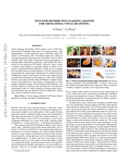 Test-time Distribution Learning Adapter for Cross-modal Visual Reasoning