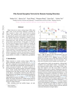 Poly Kernel Inception Network for Remote Sensing Detection