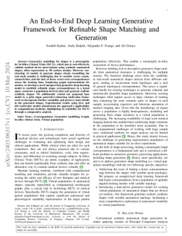An End-to-End Deep Learning Generative Framework for Refinable Shape
  Matching and Generation