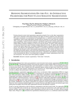 Refining Segmentation On-the-Fly: An Interactive Framework for Point
  Cloud Semantic Segmentation