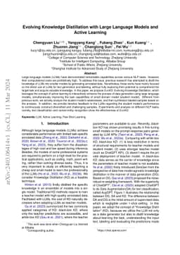 Evolving Knowledge Distillation with Large Language Models and Active
  Learning