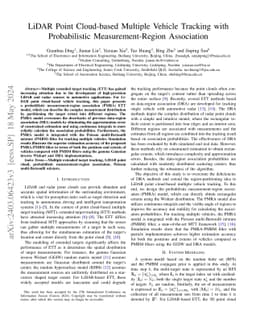 LiDAR Point Cloud-based Multiple Vehicle Tracking with Probabilistic
  Measurement-Region Association