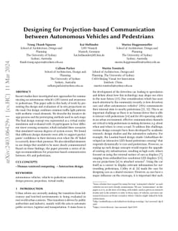 Designing for Projection-based Communication between Autonomous Vehicles
  and Pedestrians