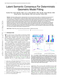 Latent Semantic Consensus For Deterministic Geometric Model Fitting