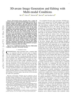 3D-aware Image Generation and Editing with Multi-modal Conditions
