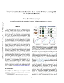 Toward Generalist Anomaly Detection via In-context Residual Learning
  with Few-shot Sample Prompts
