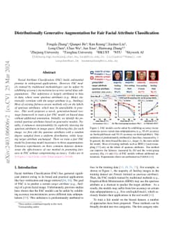 Distributionally Generative Augmentation for Fair Facial Attribute
  Classification