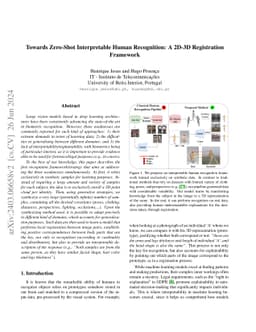 Towards Zero-Shot Interpretable Human Recognition: A 2D-3D Registration
  Framework