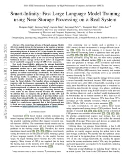 Smart-Infinity: Fast Large Language Model Training using Near-Storage
  Processing on a Real System