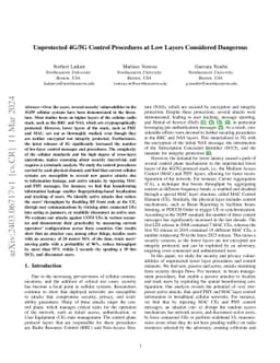 Unprotected 4G/5G Control Procedures at Low Layers Considered Dangerous