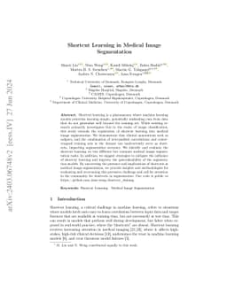Shortcut Learning in Medical Image Segmentation