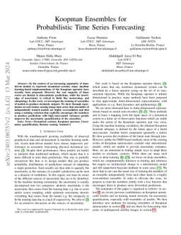 Koopman Ensembles for Probabilistic Time Series Forecasting