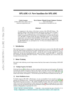 SPLADE-v3: New baselines for SPLADE