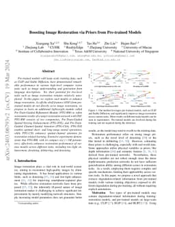 Boosting Image Restoration via Priors from Pre-trained Models