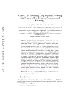 MambaMIL: Enhancing Long Sequence Modeling with Sequence Reordering in
  Computational Pathology