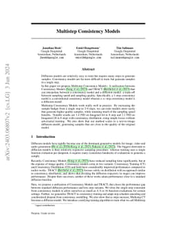 Multistep Consistency Models