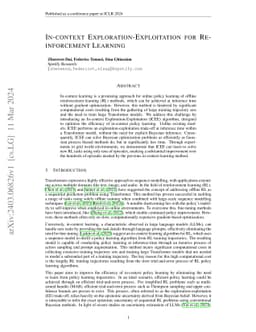 In-context Exploration-Exploitation for Reinforcement Learning