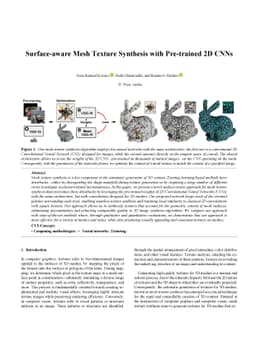 Surface-aware Mesh Texture Synthesis with Pre-trained 2D CNNs