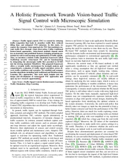 A Holistic Framework Towards Vision-based Traffic Signal Control with
  Microscopic Simulation