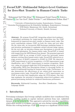 FocusCLIP: Multimodal Subject-Level Guidance for Zero-Shot Transfer in
  Human-Centric Tasks