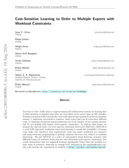 Cost-Sensitive Learning to Defer to Multiple Experts with Workload
  Constraints