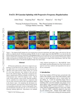 FreGS: 3D Gaussian Splatting with Progressive Frequency Regularization