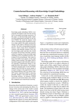 Counterfactual Reasoning with Knowledge Graph Embeddings