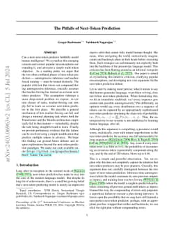 The pitfalls of next-token prediction