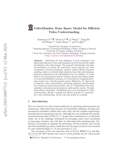 VideoMamba: State Space Model for Efficient Video Understanding