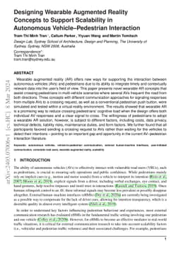 Designing Wearable Augmented Reality Concepts to Support Scalability in
  Autonomous Vehicle-Pedestrian Interaction