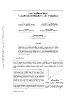 AutoEval Done Right: Using Synthetic Data for Model Evaluation