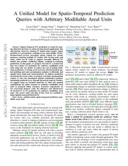 A Unified Model for Spatio-Temporal Prediction Queries with Arbitrary
  Modifiable Areal Units