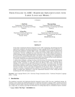 From English to ASIC: Hardware Implementation with Large Language Model