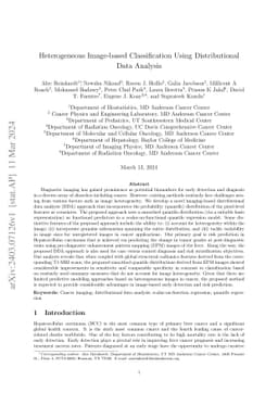 Heterogeneous Image-based Classification Using Distributional Data
  Analysis