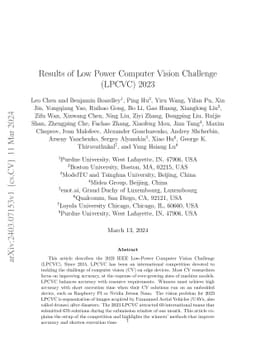2023 Low-Power Computer Vision Challenge (LPCVC) Summary